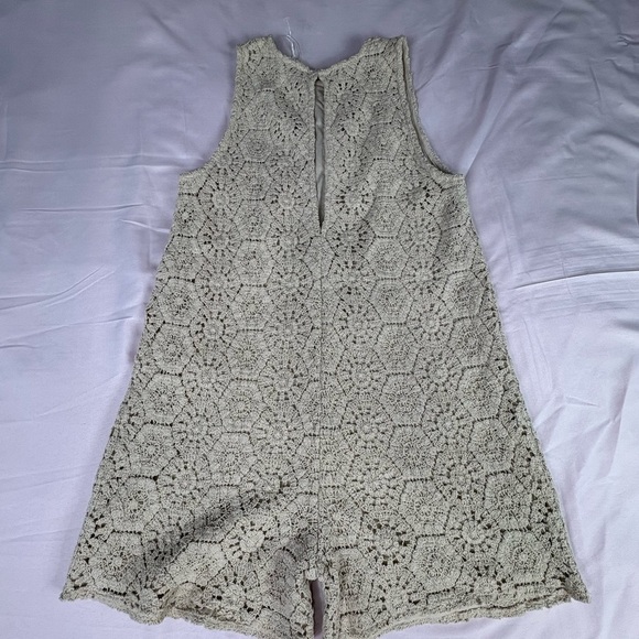 Zara Beige Textured Lace Blouse - Picture 7 of 9